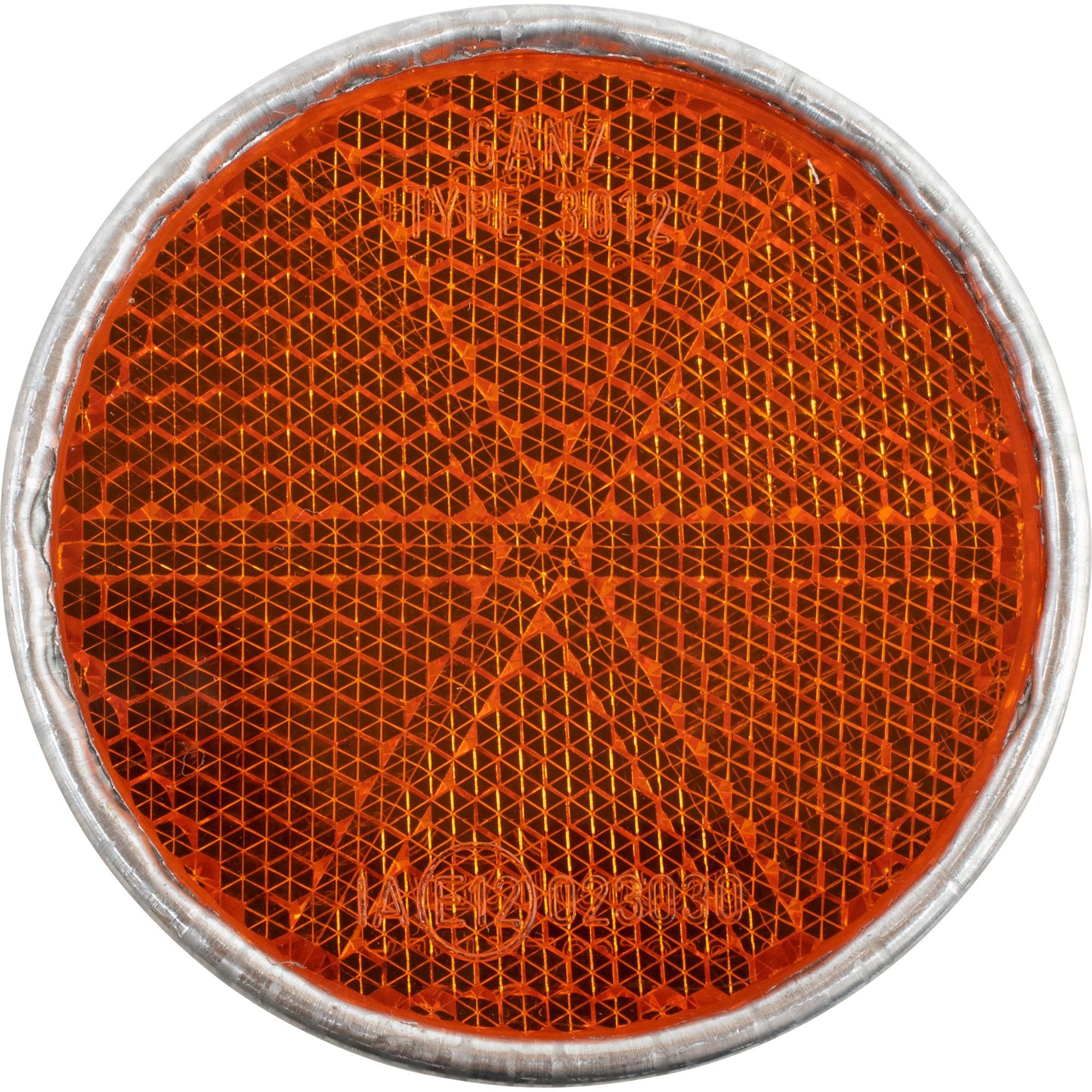 Rückstrahler Ø 55 mm, gelb, mit Schraube & Mutter