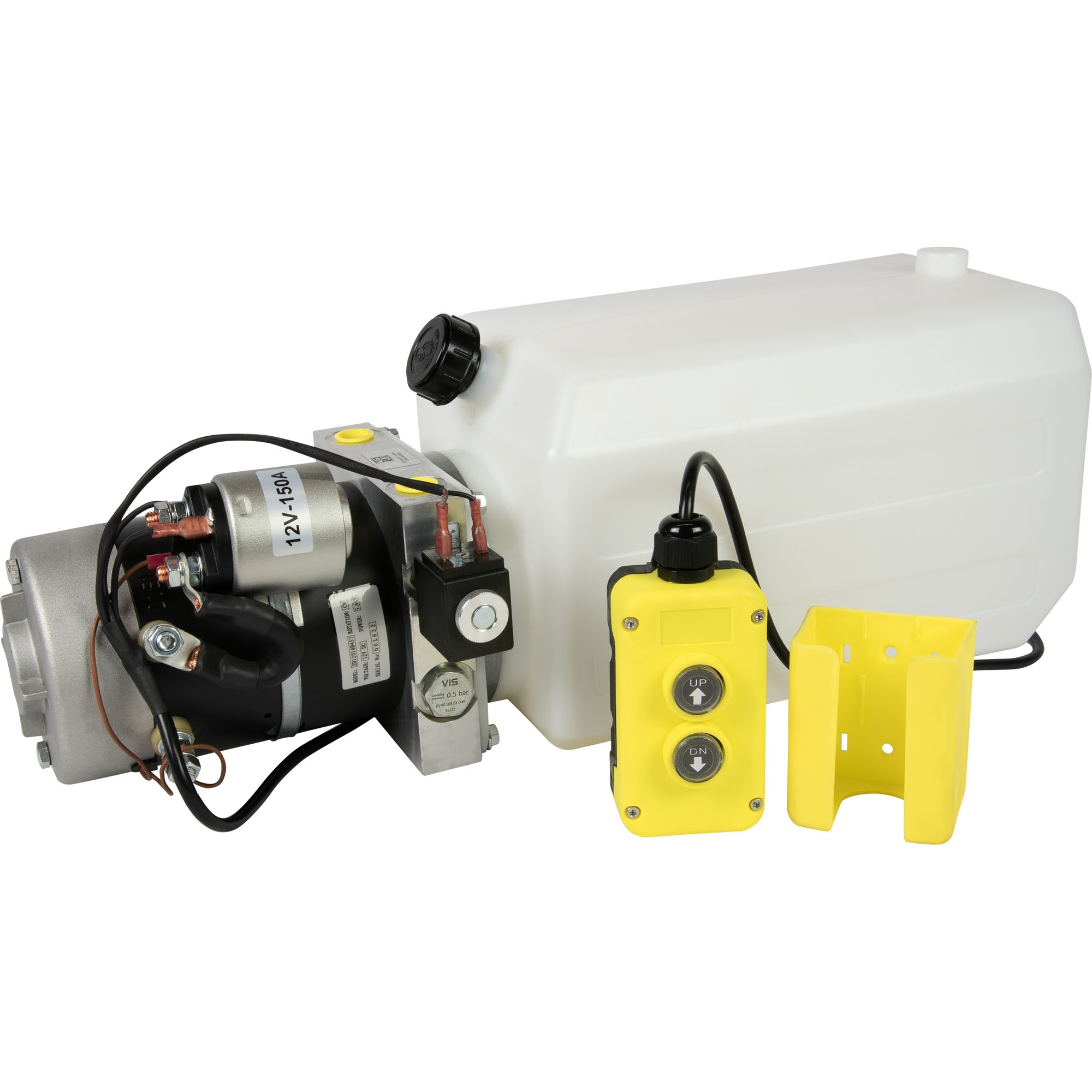 Elektrohydraulik-Aggregat, 12 Volt, 8 Liter Kunststoff-Tank